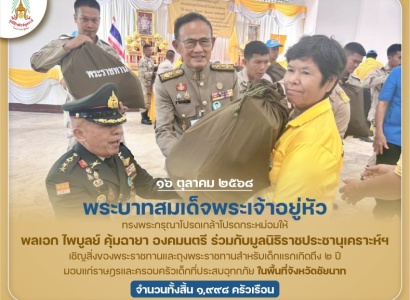 <strong>อ่านเพิ่มเติมเกี่ยวกับ</strong><br>พระบาทสมเด็จพระเจ้าอยู่หัว ทรงพระกรุณาโปรดเกล้าฯ ให้ พลเอก ไพบูลย์ คุ้มฉายา องคมนตรี ร่วมกับมูลนิธิราชประชานุเคราะห์ฯ เชิญสิ่งของพระราชทานมอบแก่ราษฎรที่ประสบอุทกภัย ในพื้นที่จังหวัดชัยนาท พระบาทสมเด็จพระเจ้าอยู่หัว ทรงพระกรุณาโปรดเกล้าฯ ให้ พลเอก ไพบูลย์ คุ้มฉายา องคมนตรี ร่วมกับมูลนิธิราชประชานุเคราะห์ฯ เชิญสิ่งของพระราชทานมอบแก่ราษฎรที่ประสบอุทกภัย ในพื้นที่จังหวัดชัยนาท