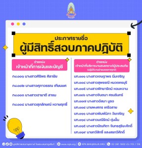 ประกาศรายชื่อผู้มีสิทธิ์สอบภาคปฏิบัติ ... พารามิเตอร์รูปภาพ 1